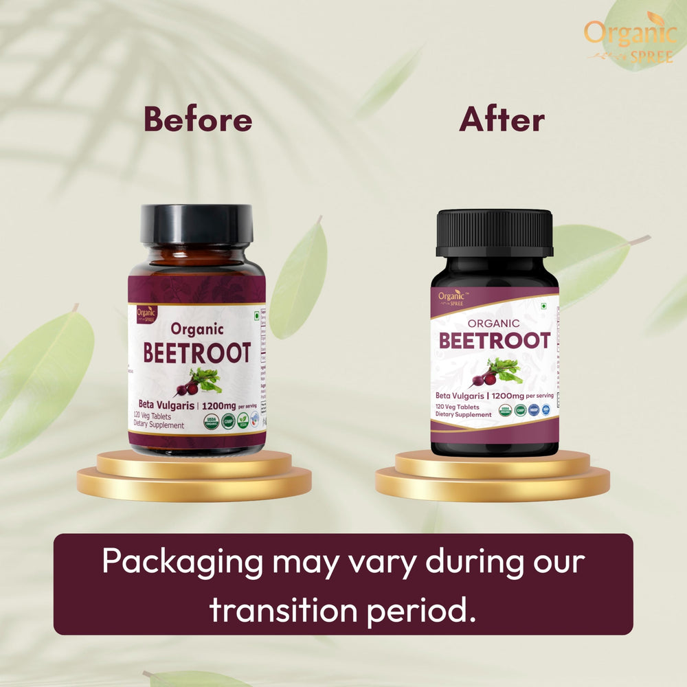 Pouring Organic Spree Beetroot Tablets from the bottle to show easy daily use