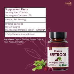 Organic Spree Beetroot Tablets organic certification seal on label.
