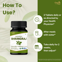 Organic Spree Bhringraj front label showing organic ingredients.