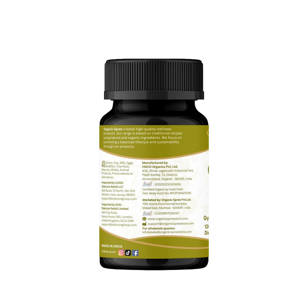 GMP-certified facility badge on Organic Spree packaging reflecting quality control.