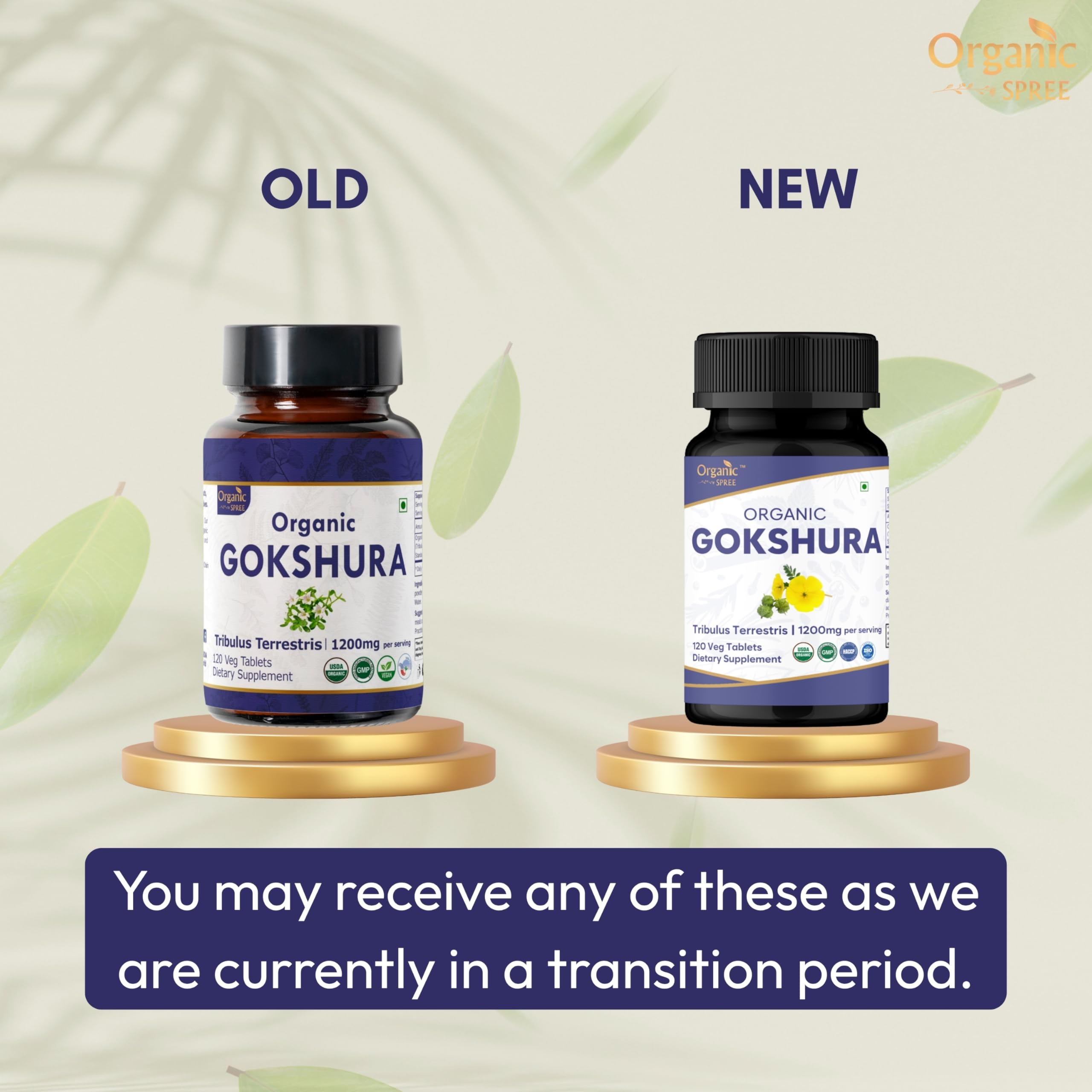 Organic Spree Gokshura bottle front view with clean packaging