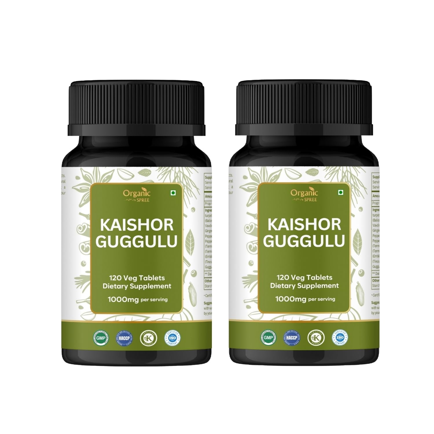 Organic Spree Kaishor Guggulu bottle shown for joint wellness support