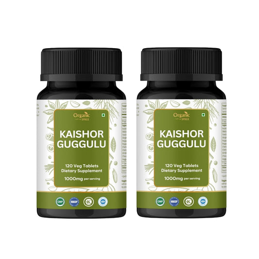 Organic Spree Kaishor Guggulu bottle shown for joint wellness support