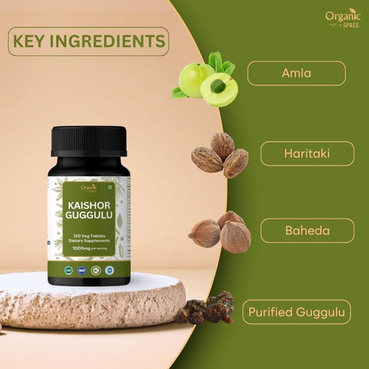 Closeup of Organic Spree Kaishor Guggulu cap for easy daily intake
