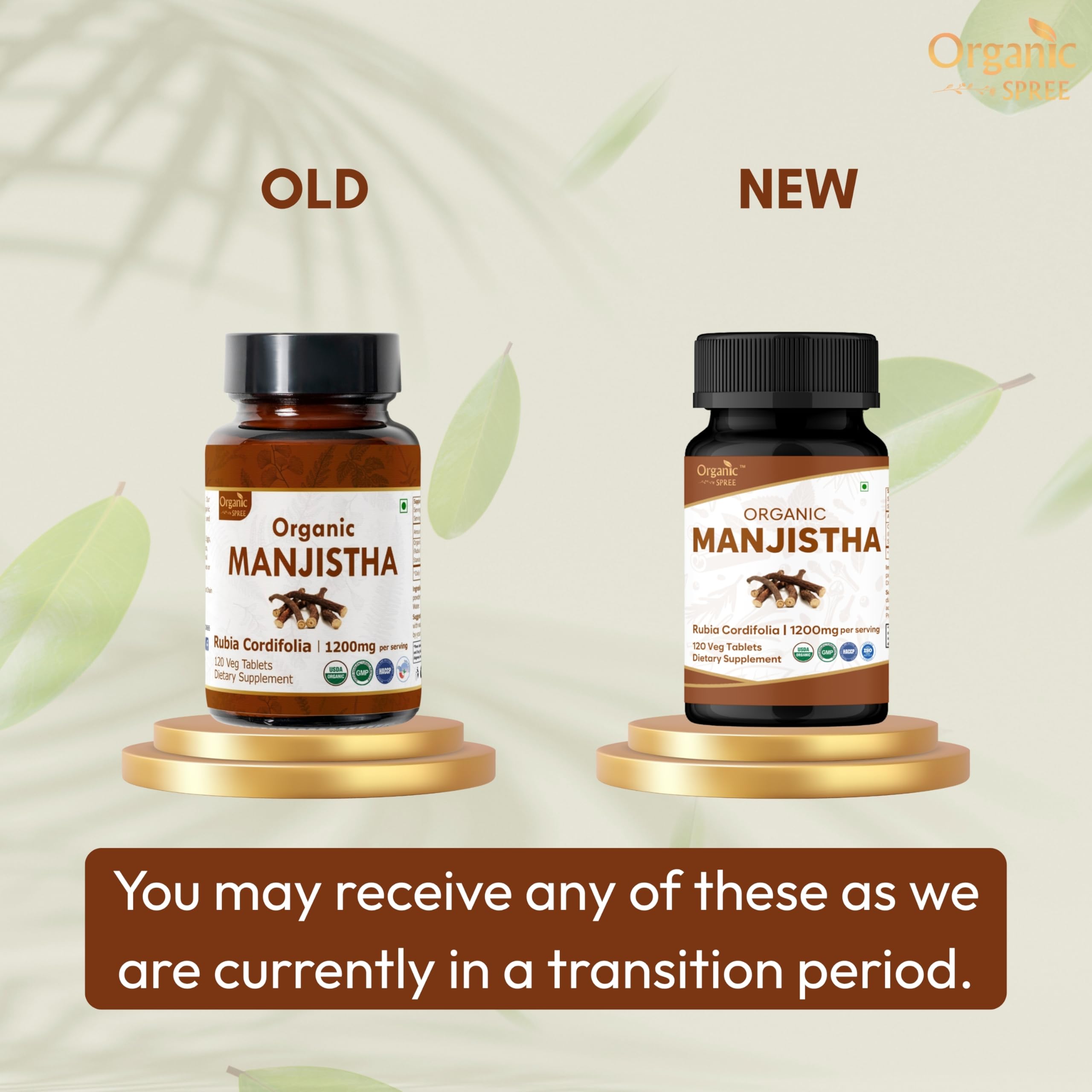 Organic Spree Manjistha packaging box highlights vegan-friendly status and clean ingredients