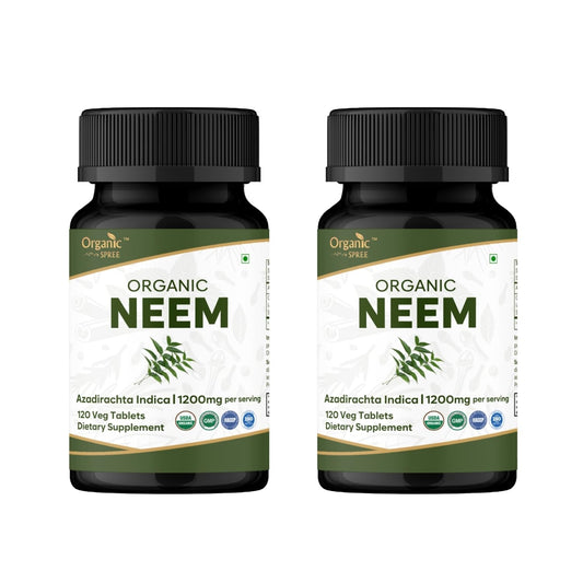 Organic Spree Neem 120 tablets bottle image for daily skin-support routine