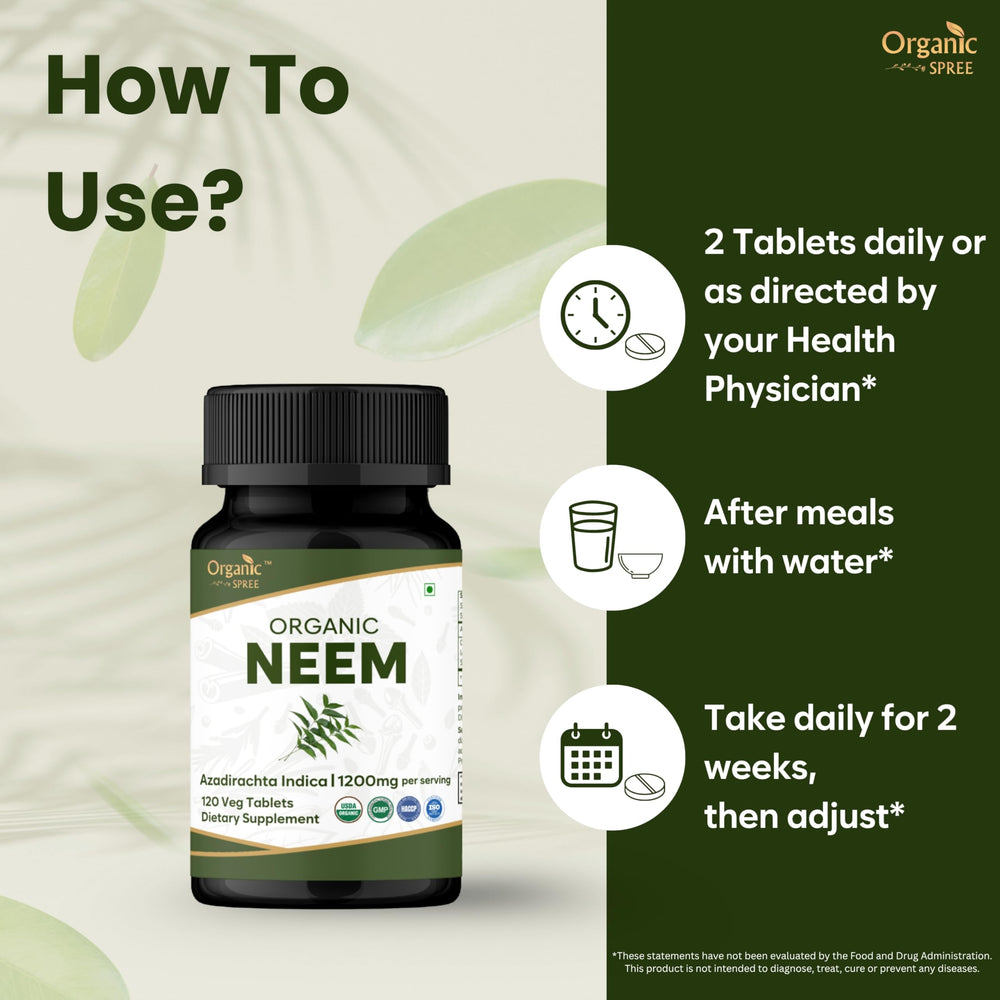 Organic Spree Neem packaging outer box showcases USDA Organic certification