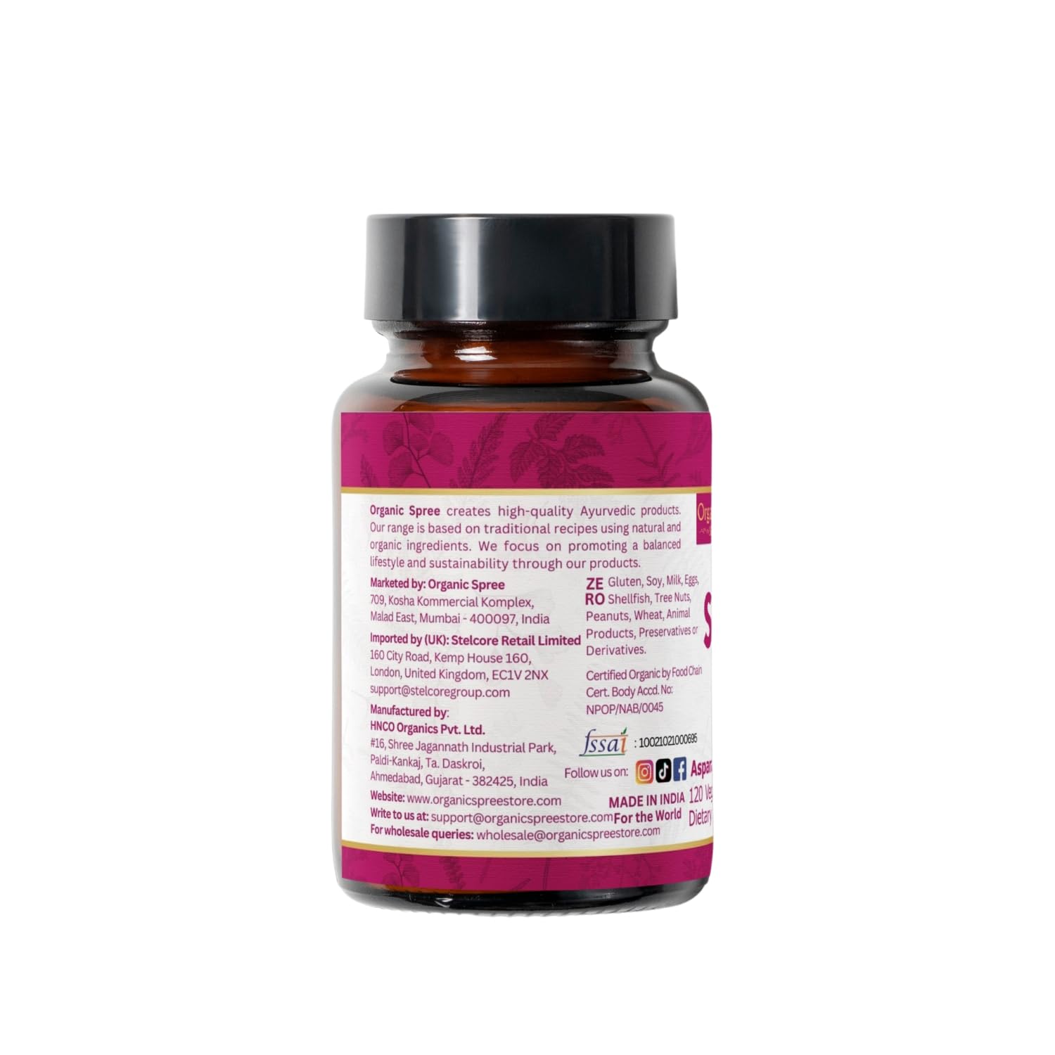 Organic Spree Shatavari root and tablets together