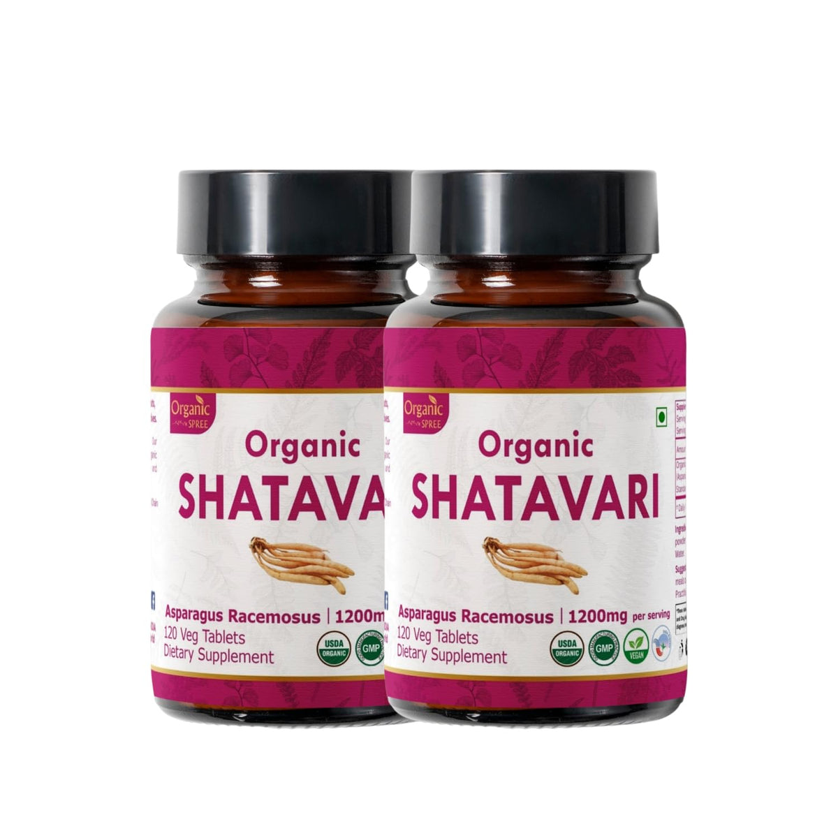Organic Spree Shatavari tablets pack front for daily wellness