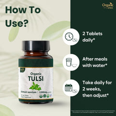 ORGANIC SPREE Tulsi label with USDA Organic seal signals certification