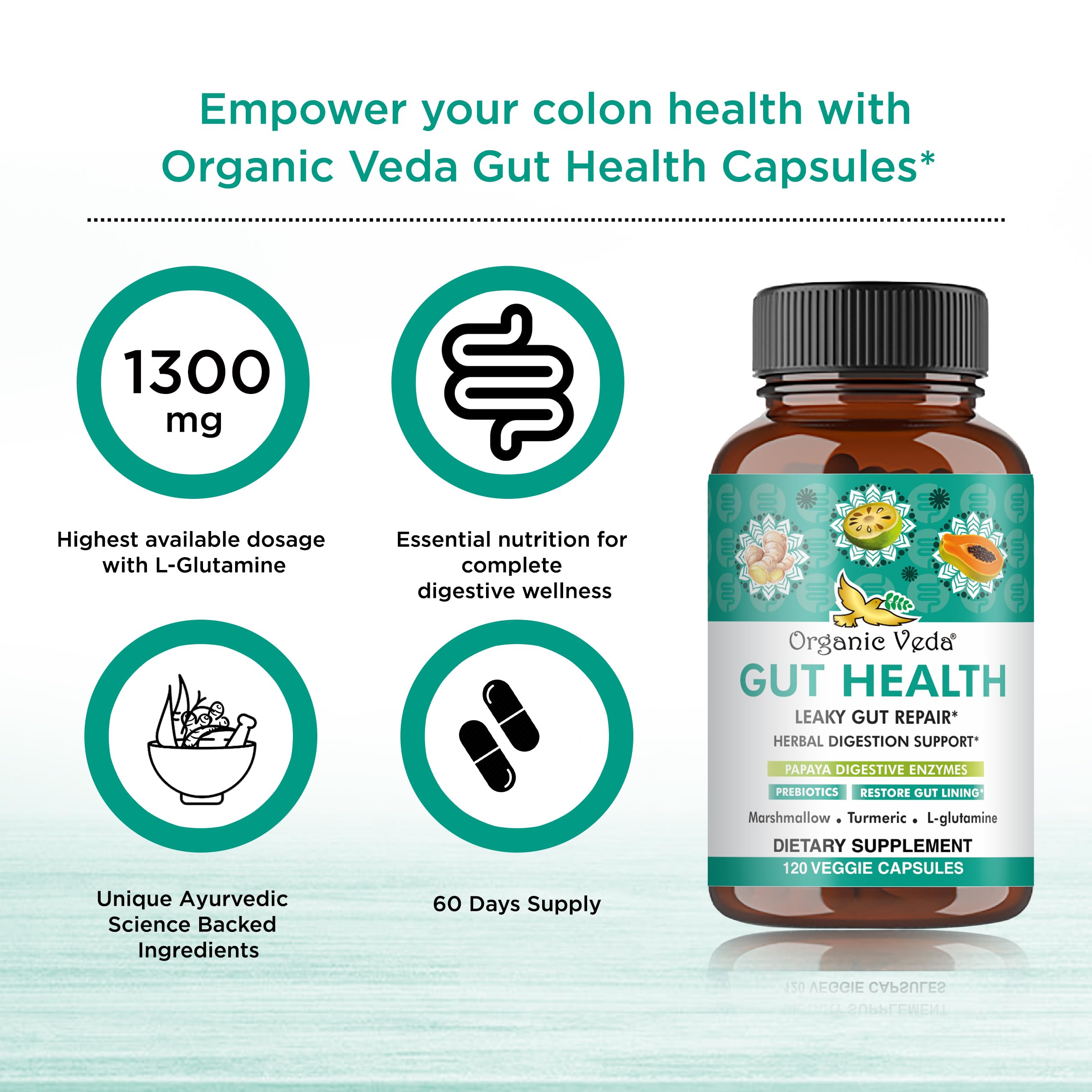 Organic Veda Marshmallow Turmeric vegan non-GMO badge on bottle