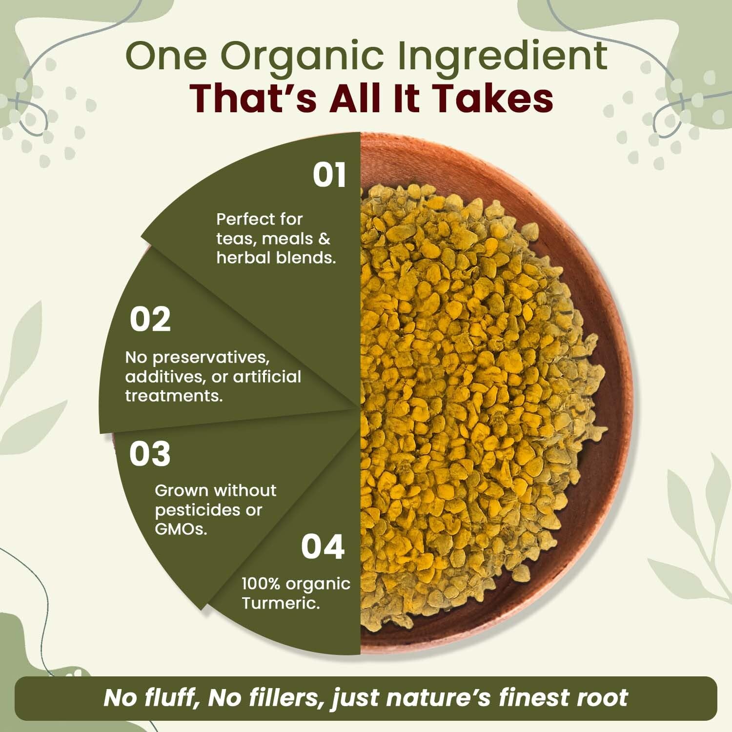 Organic Way haldi dried root slices for DIY herbal use