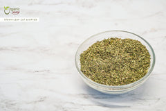 Organic Way Stevia Leaf Cut & Sifted Kosher and USDA certified packaging label