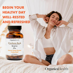 OrganicaHealth quinine capsules array emphasizes non-GMO clean formula.