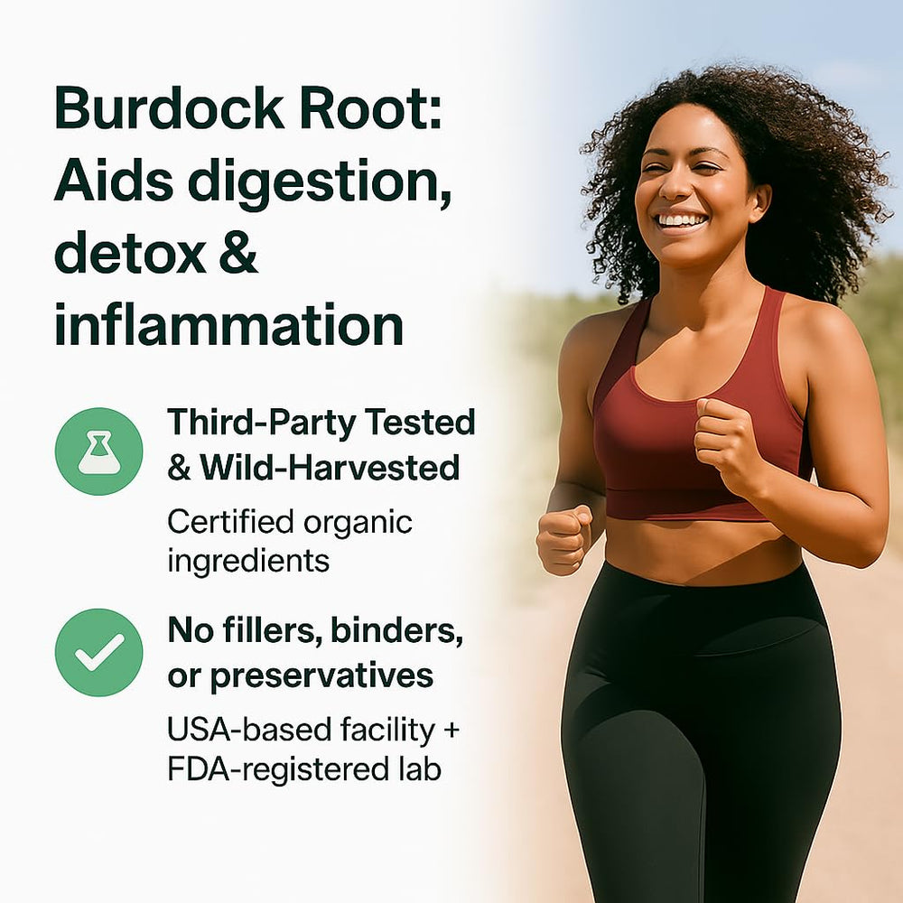 ORGANICS NATURE Burdock and Bladderwrack blend capsules close-up view