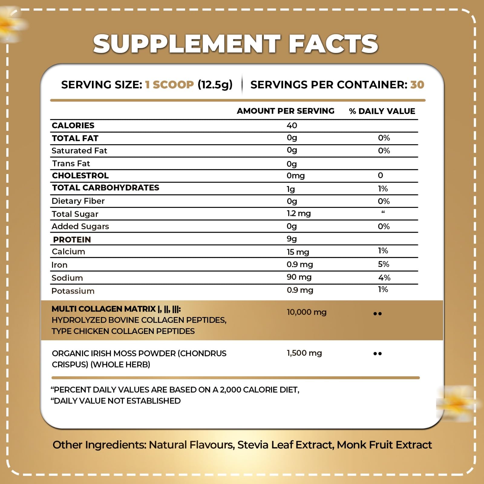 Organics Nature Vanilla Caramel Collagen scoop dissolving in liquid