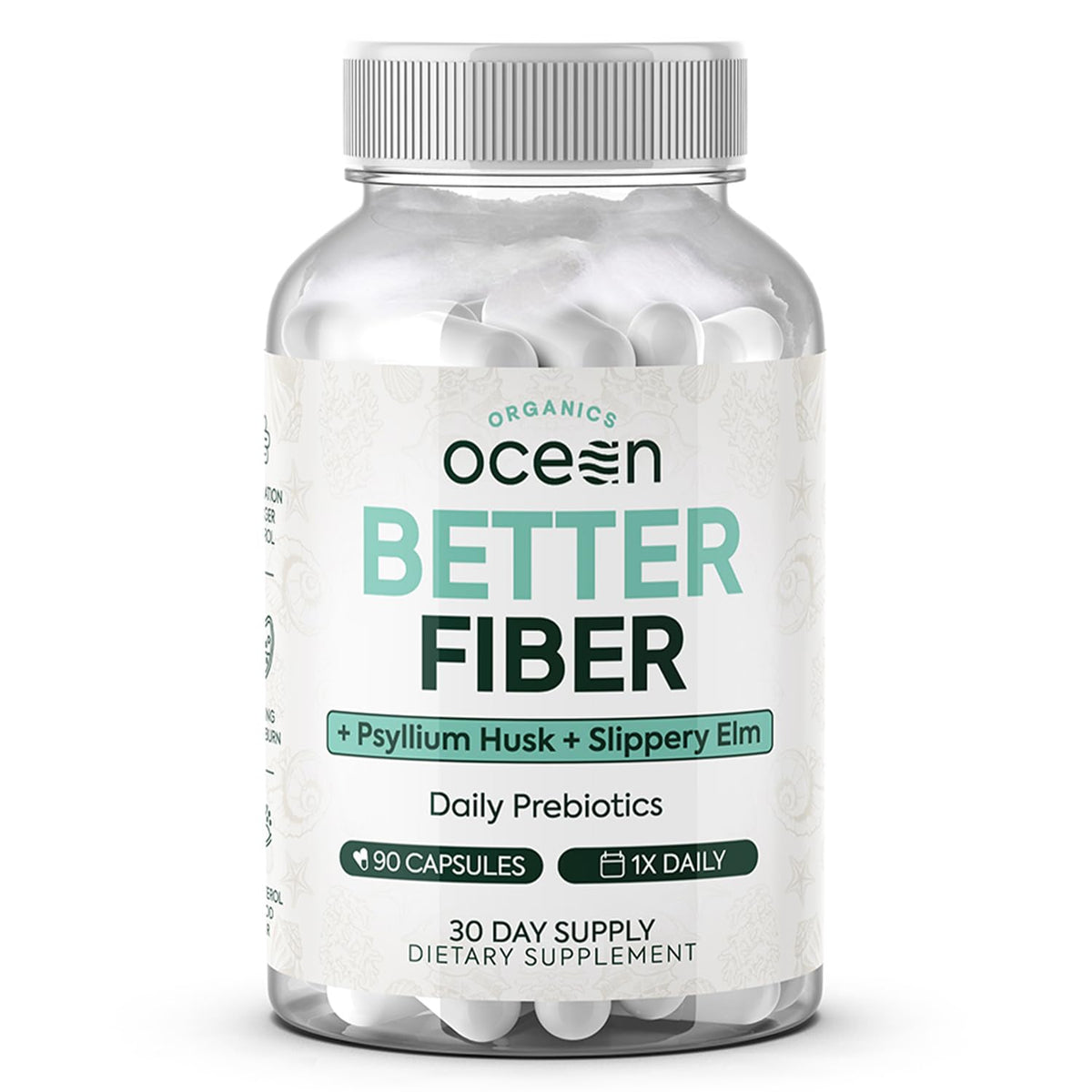 Organics Ocean Better Fiber bottle with pour spout for easy daily use
