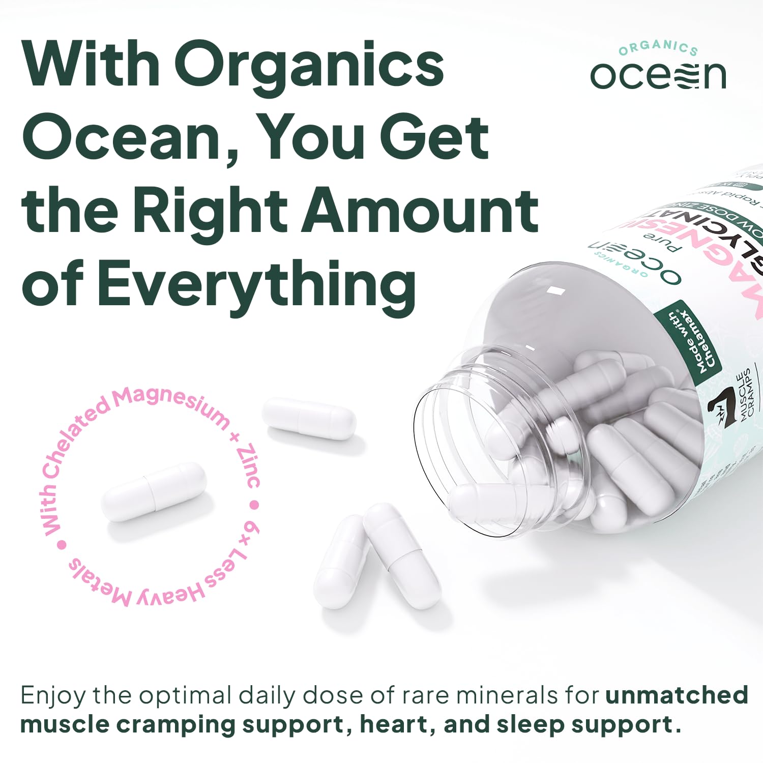 Organics Ocean Dead Sea sourced ingredients graphic highlights mineral-rich origins