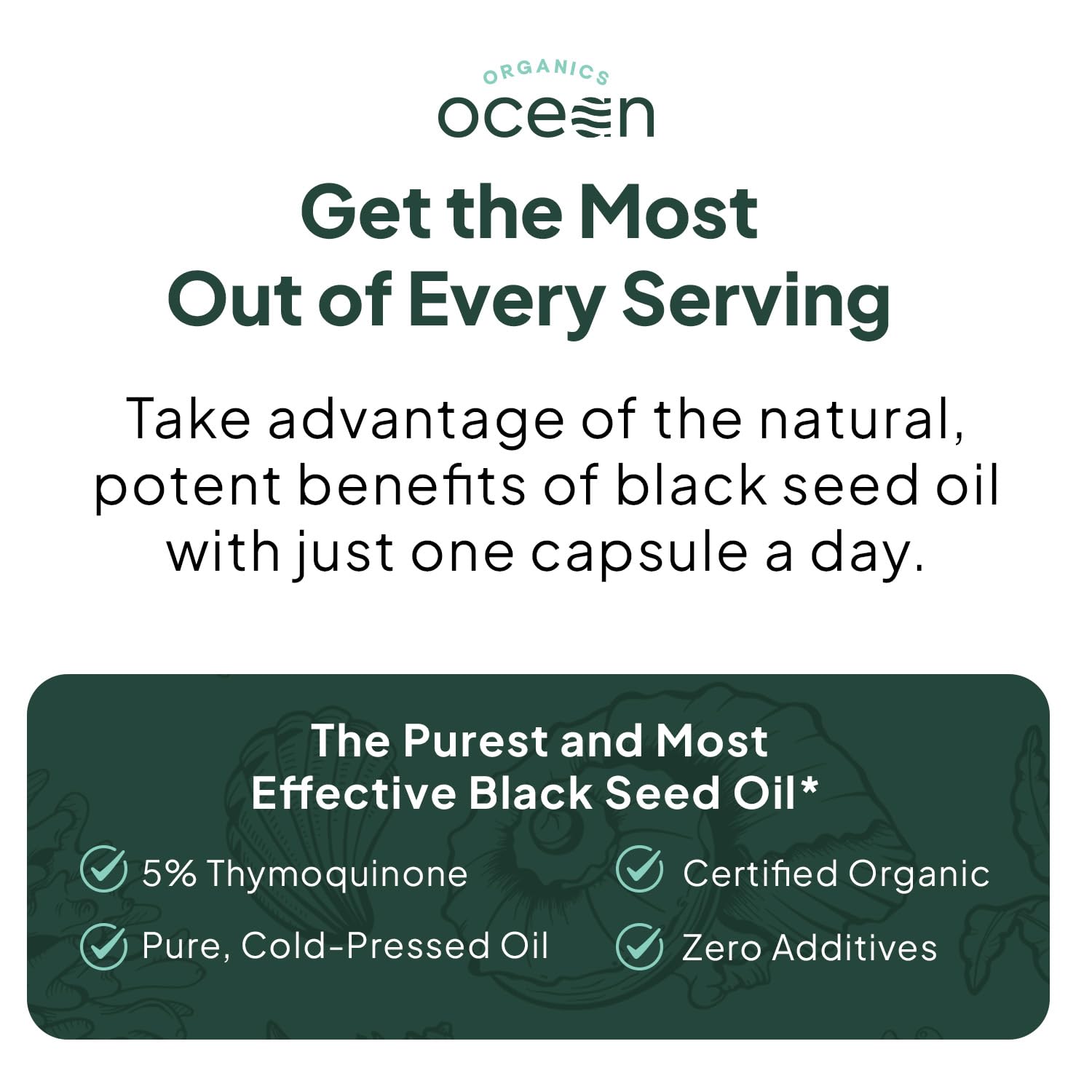 Organics Ocean immune-support soft gels designed for convenient daily use.