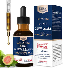 ORGANIHERBENCE guava leaves bottle for metabolism support and daily wellness.