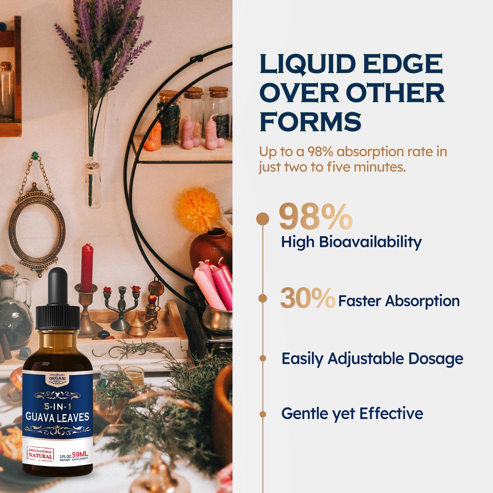 ORGANIHERBENCE mulberry leaf drops support daily balance and wellness routines.
