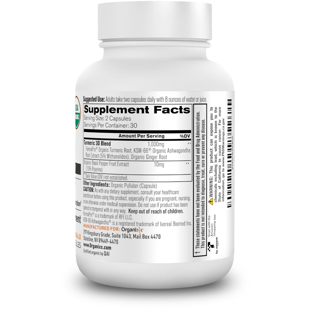 Organixx ashwagandha and vitamin D blend suggesting daily vitality