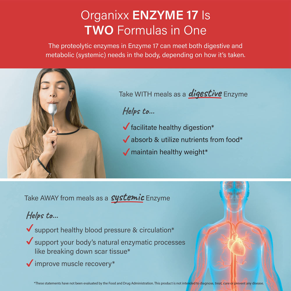 Organixx Enzyme 17 box and bottle set up for daily routine