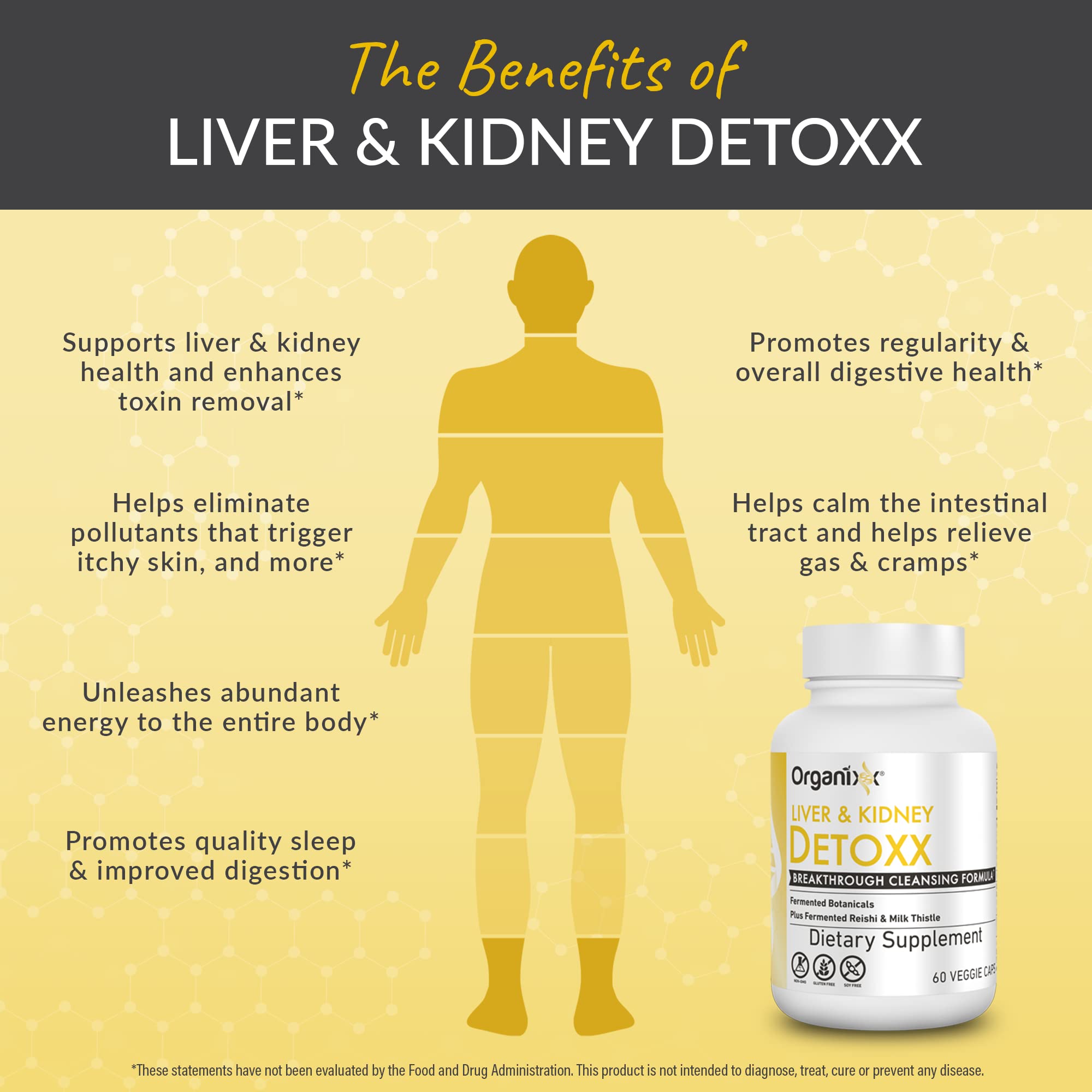 Organixx Fermentation enhanced formula close-up highlighting potency and purity.