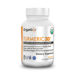 Organixx fermented ginger capsules image shows convenient daily support.