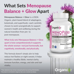 Organixx Menopause Balance capsules for convenient daily use.