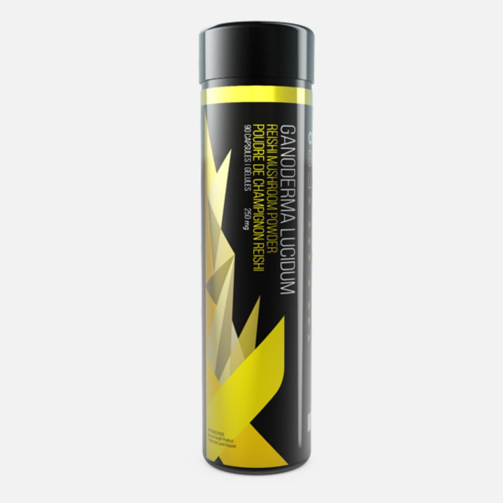 Organo OGX Ganoderma Lucidum bottle with organic Reishi capsules for daily vitality