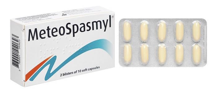 ORGMAX MeteoSpasmyl soft capsules bottle for gentle digestive comfort after meals
