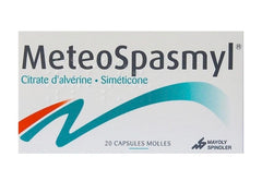 ORGMAX MeteoSpasmyl soft capsules close-up showing smooth easy-to-swallow form