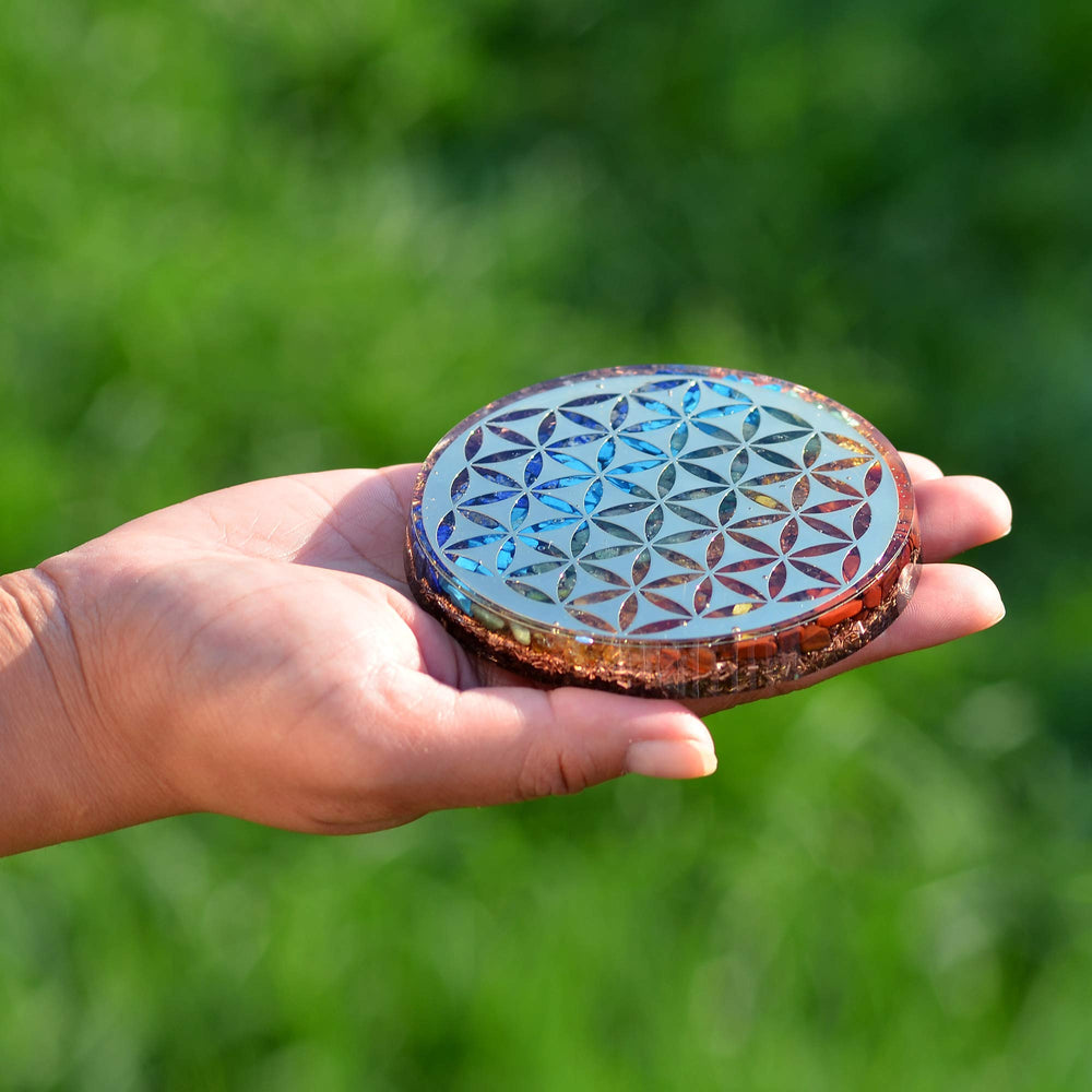 Orgonite Crystal Water Charging Plate emits a calming energy field