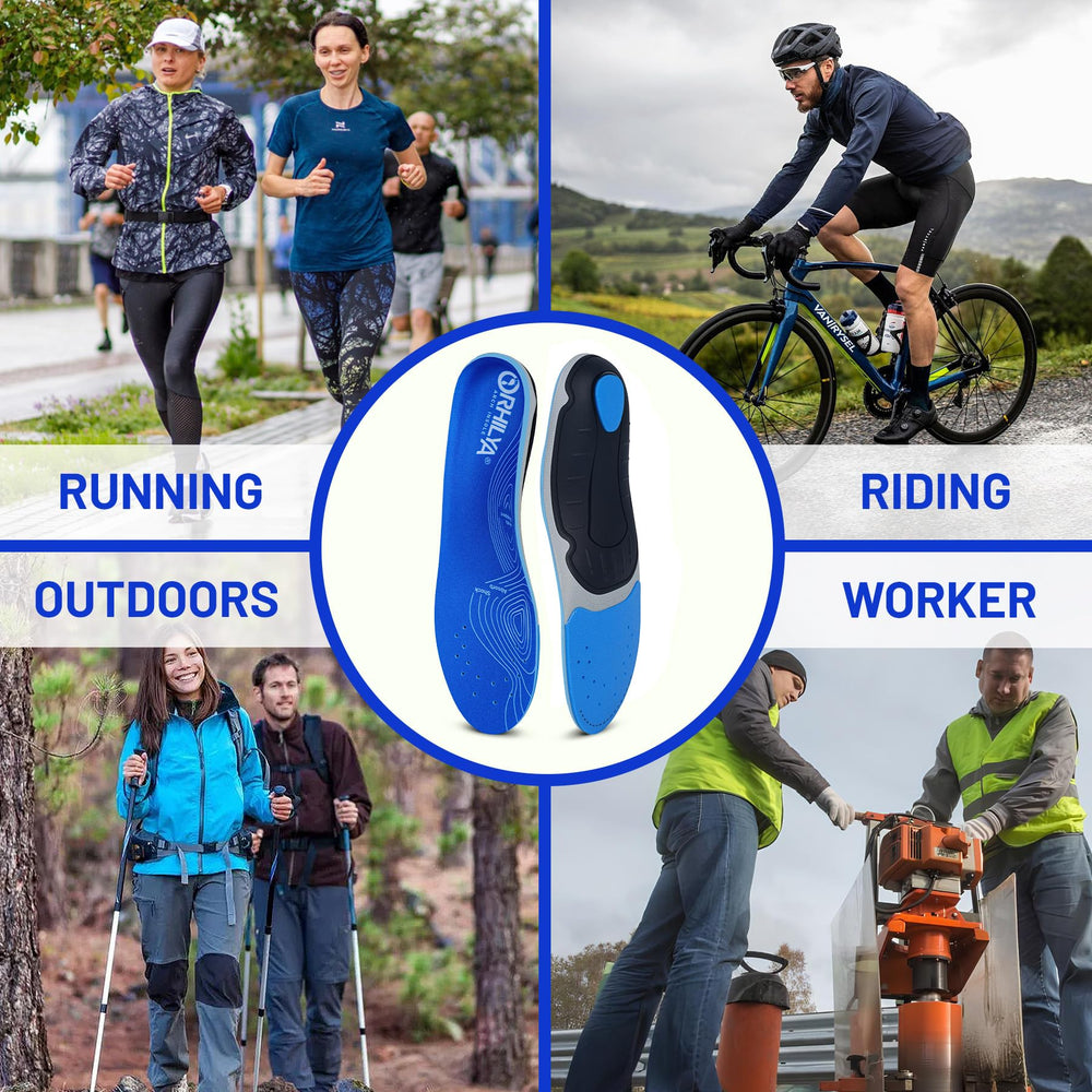 ORHILYA shock-absorb foam cushions heel and forefoot during walks.