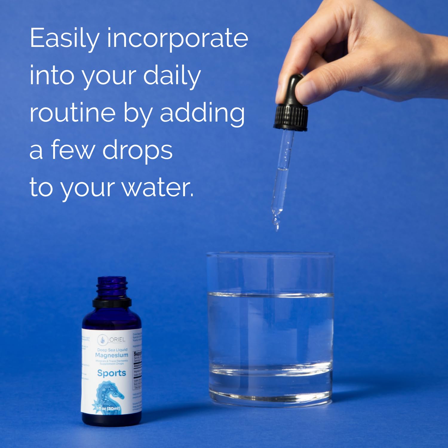 Workout recovery moment with a splash of Oriel magnesium and trace minerals.