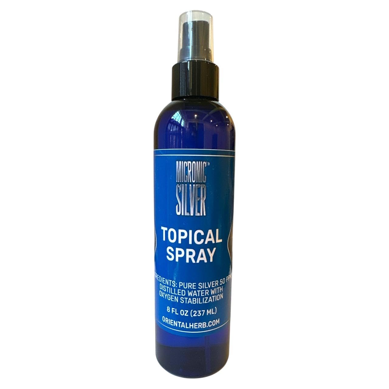 Oriental Herb Company Micronic Silver topical mist bottle for external skin and surface use