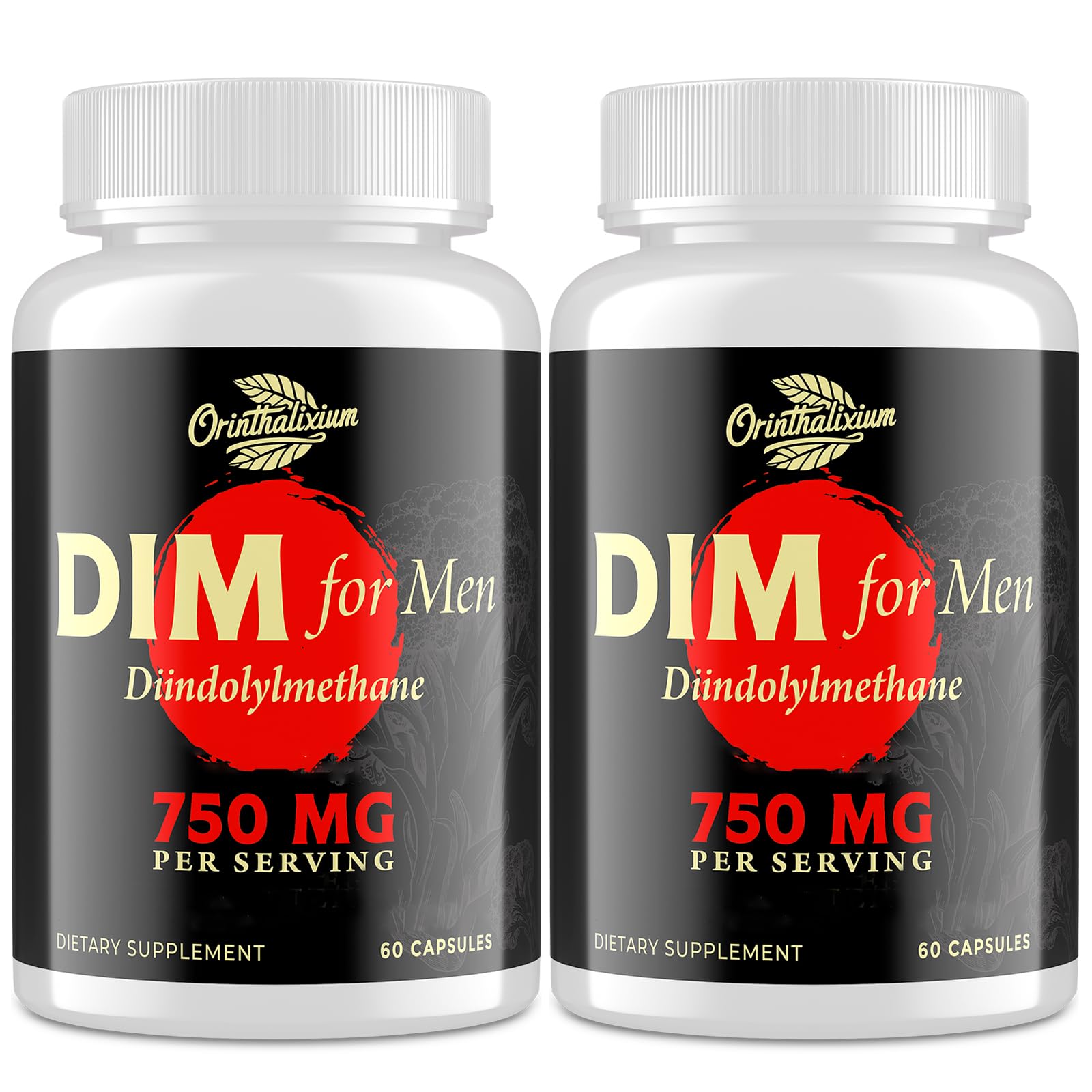 Orinthalixium DIM for Men bottle front view showing hormone balance focus