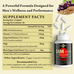 Orinthalixium DIM for Men capsules close-up highlighting daily wellness support