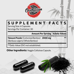 Orinthalixium Takesumi capsules close-up showing 2000mg dosage