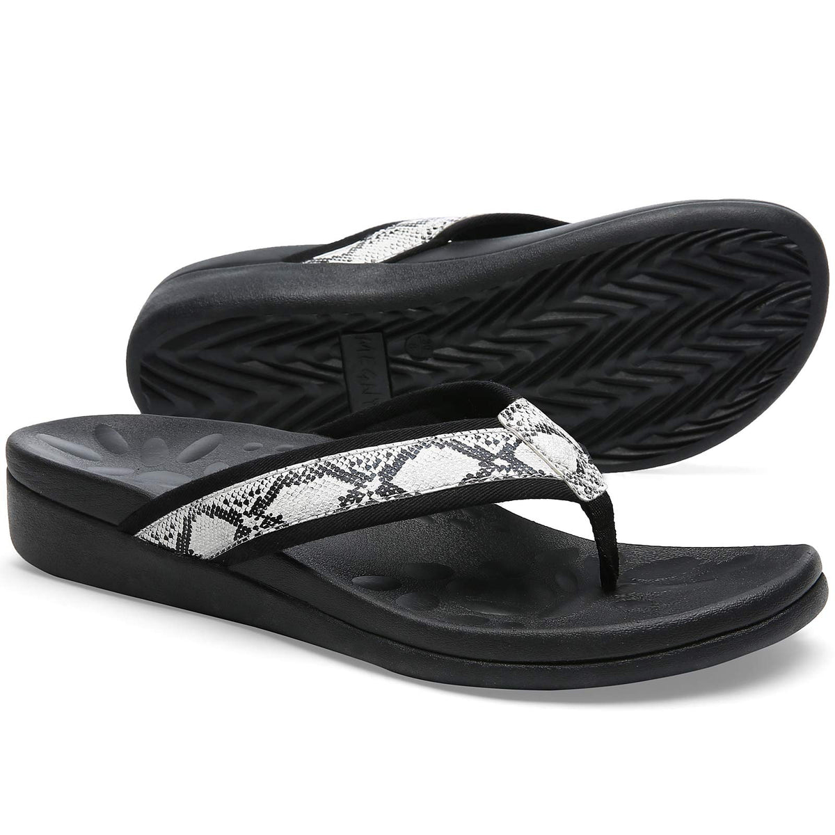 Orkii comfortable orthopedic flip flops with arch support for everyday walking