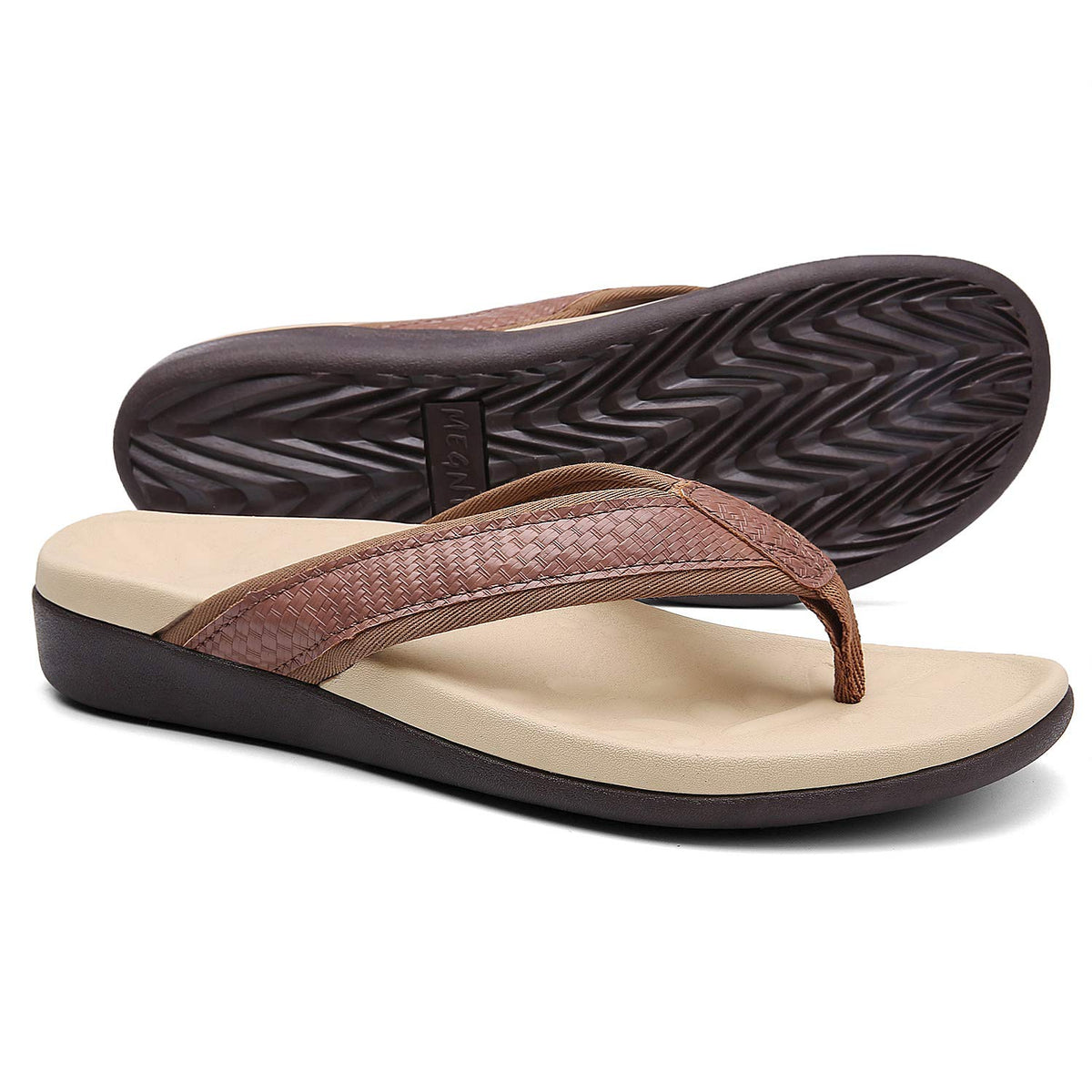Orkii Ladies plantar fasciitis healing flip flops with arch support for daily comfort.
