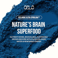 Orlo Blue Essence natural blue color added to a beverage without artificial dyes