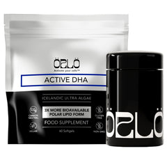 Orlo DHA supplement bottle front showing Nordic label for daily support