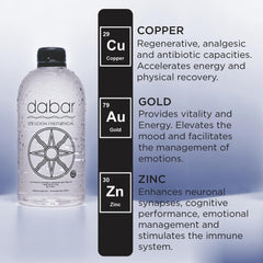Frequency solution label on ORMUS Patagonia bottle.