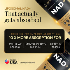 Orphira NAD+ liquid dropper dispensing for precise dosing.