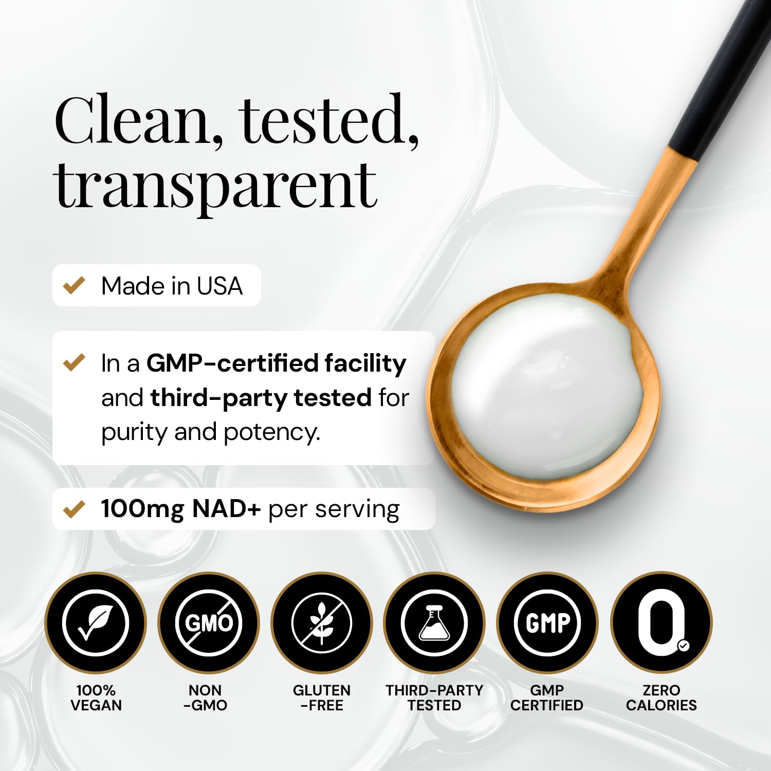 Orphira NAD packaging box showing premium quality and GMP testing.