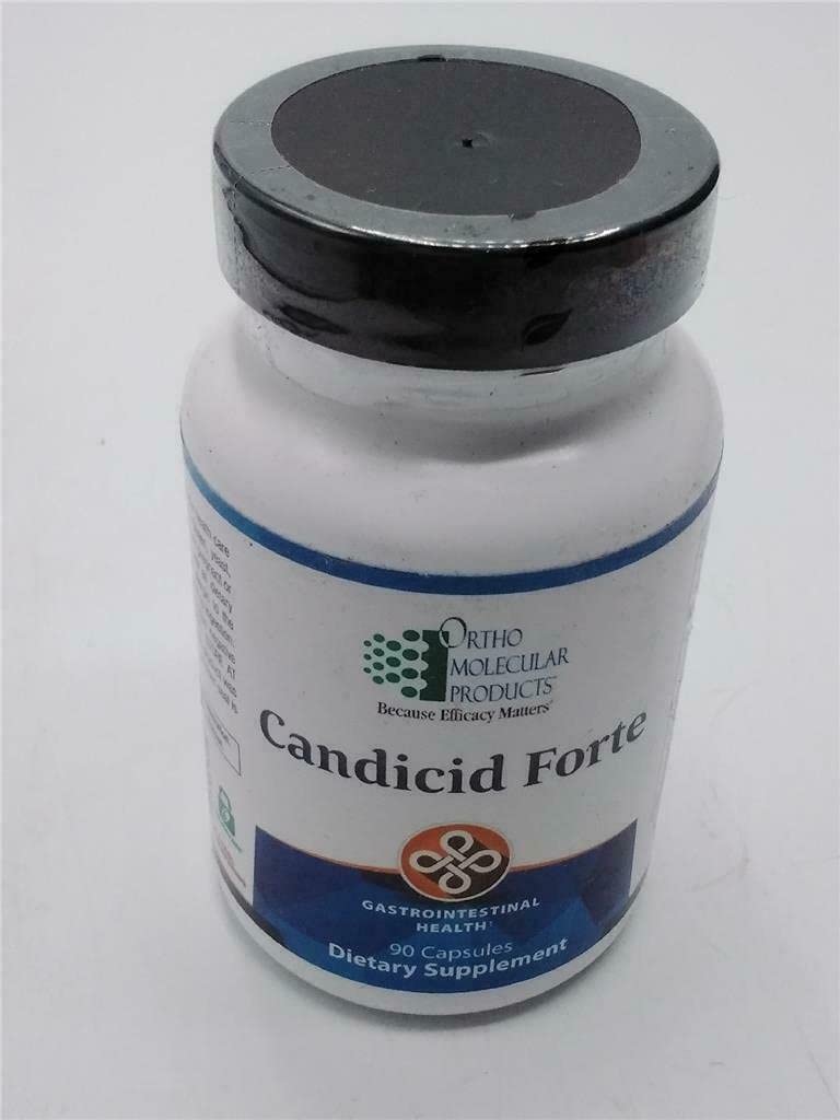 Ortho Molecular 5A Candicid Forte bottle showing packaging for gut balance support
