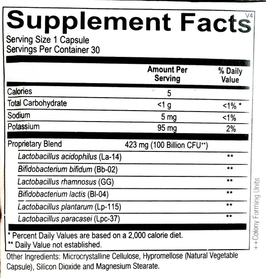 Closeup of Ortho Biotic capsules supporting digestion and nutrient absorption