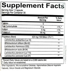 Closeup of Ortho Biotic capsules supporting digestion and nutrient absorption